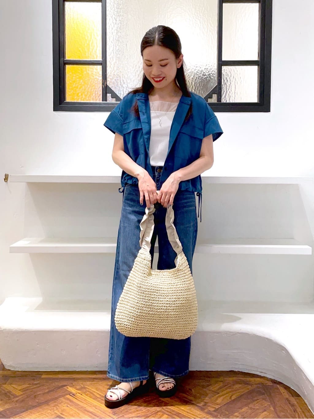 あんりさんの「grove｜【Lee&times;grove別注】WIDE DENIM PANTS」を使ったコーディネート