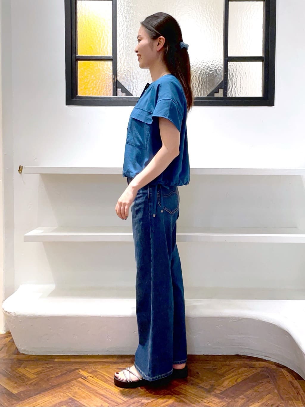 あんりさんの「grove｜【Lee&times;grove別注】WIDE DENIM PANTS」を使ったコーディネート