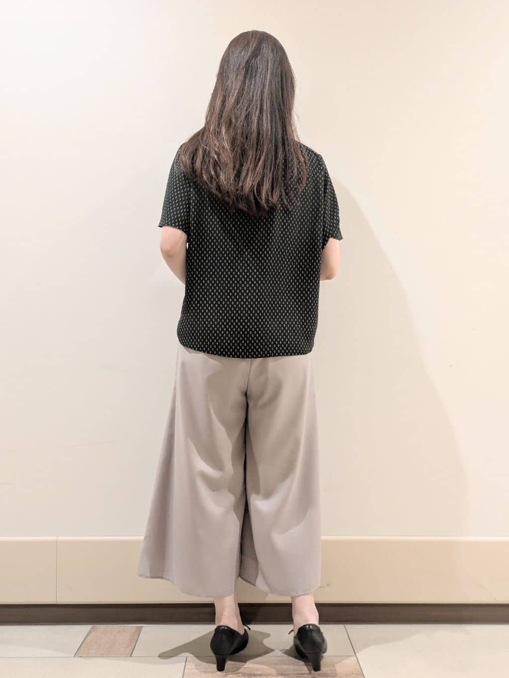 imamiさんの「Reflect｜◆【マシンウォッシュ可】五分袖コツキプリントブラウス」を使ったコーディネート