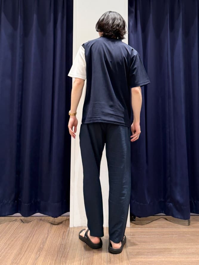 Tightさんの「THE SHOP TK｜◆アムンゼン異素材切替半袖Tシャツ」を使ったコーディネート