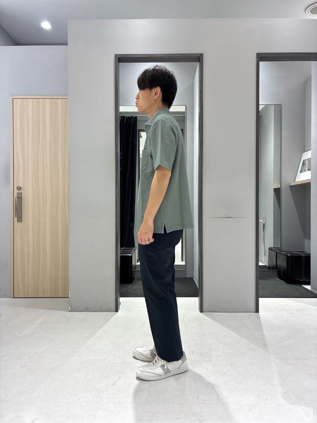 わいずみさんの「TAKEO KIKUCHI｜【抗菌防臭／9色5サイズ展開】ハニカムメランジ ポロシャツ」を使ったコーディネート