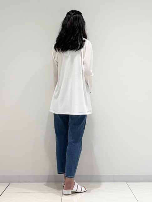 kayoさんの「INDIVI｜【洗える／レイヤードにも活躍】ペプラムインナートップス」を使ったコーディネート