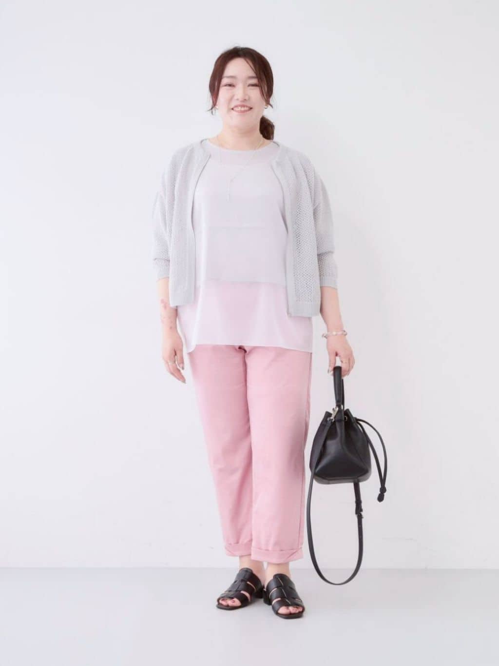 kaoさんの「INDIVI｜【洗える】裾シアー半袖トップス」を使ったコーディネート