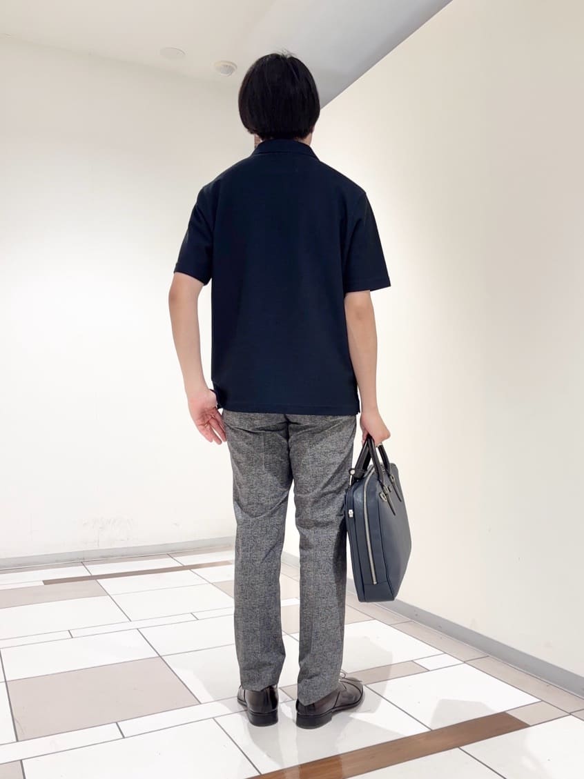 及川さんの「TAKEO KIKUCHI｜【抗菌防臭／9色5サイズ展開】ハニカムメランジ ポロシャツ」を使ったコーディネート