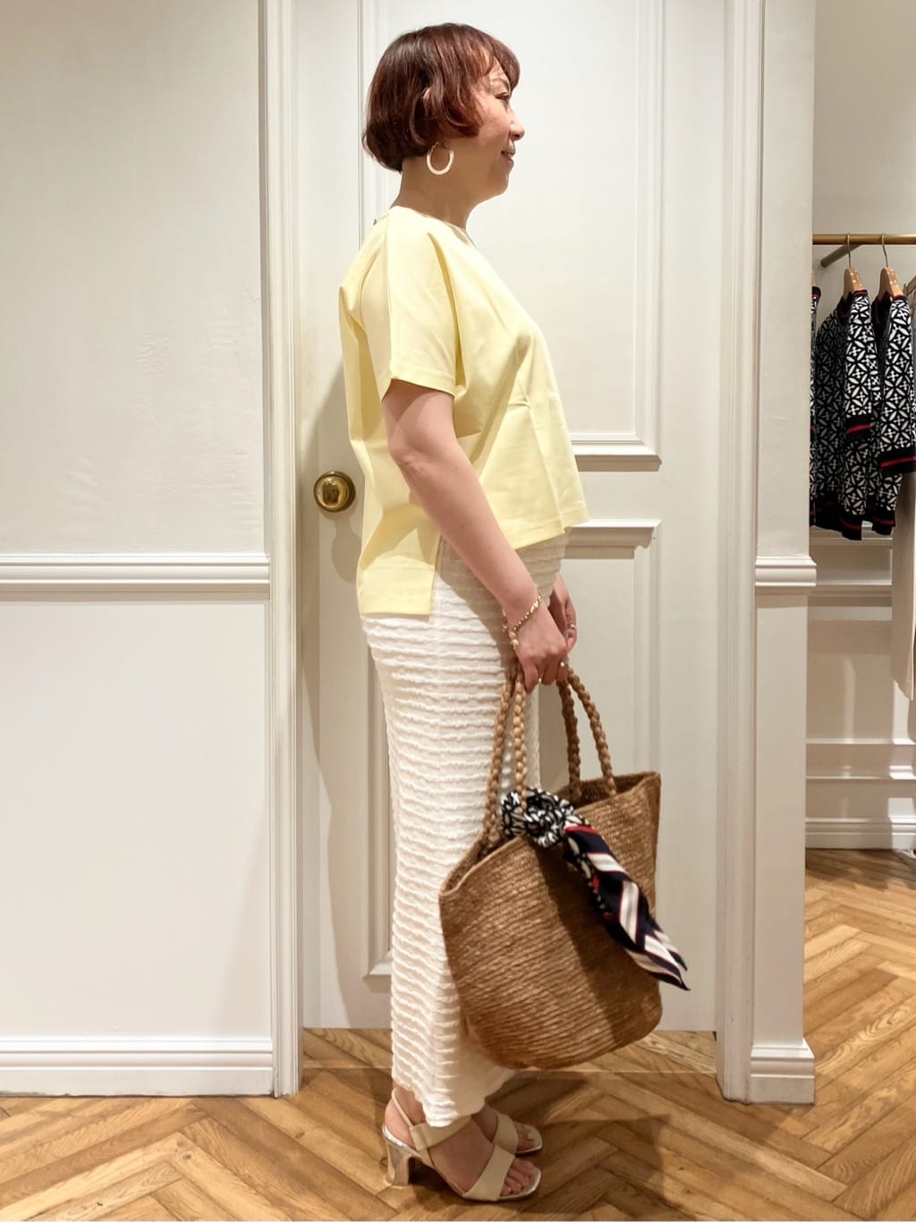 TAJIさんの「DRESSTERIOR｜◆【接触冷感/抗菌防臭/消臭】アイスクリアコットンドルマンT」を使ったコーディネート
