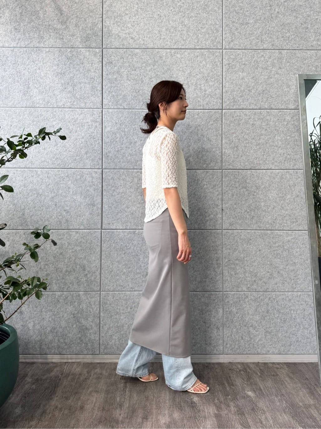 uchi__yamaさんの「CODE A｜lace layered pullover」を使ったコーディネート