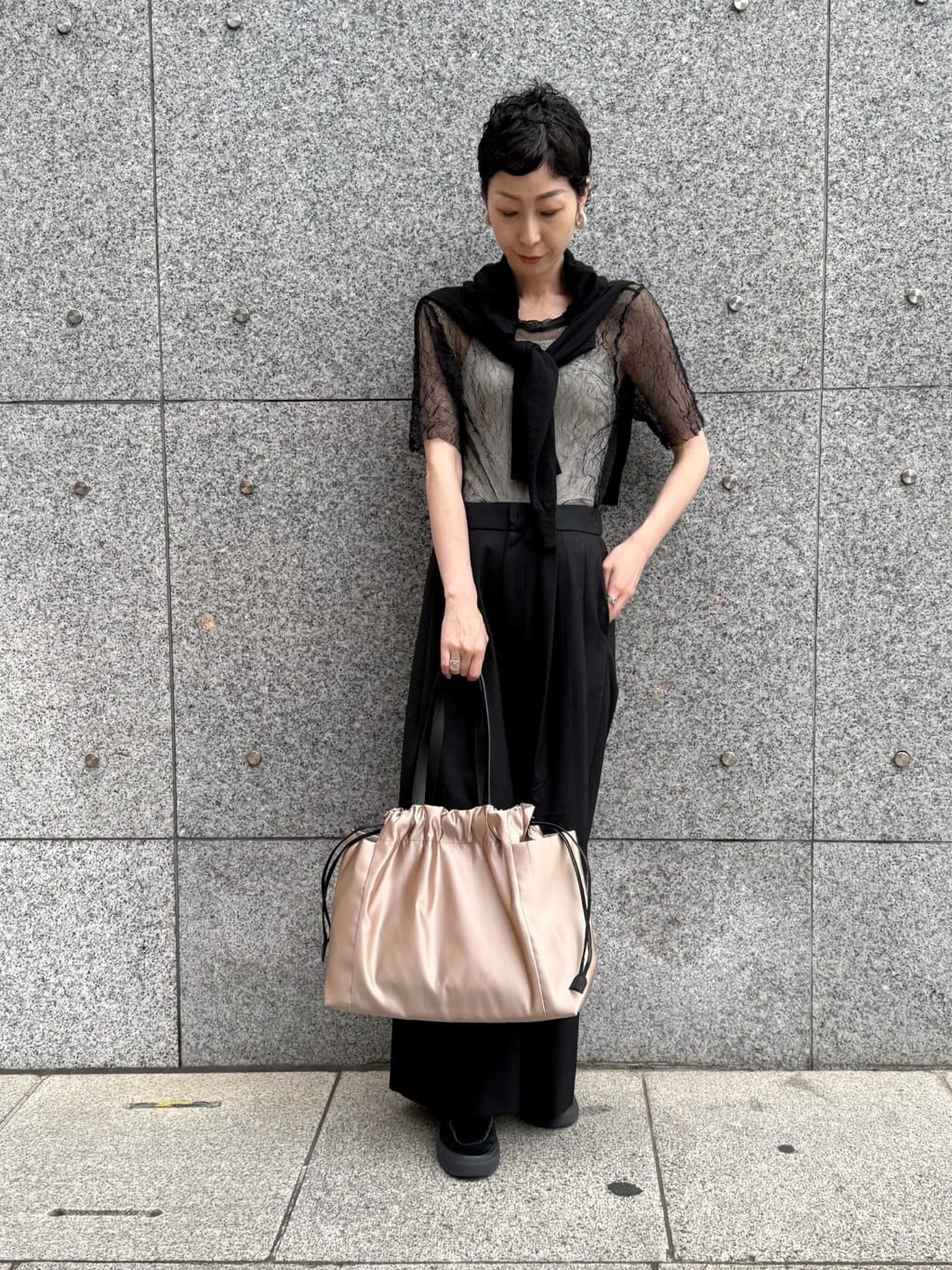 Kさんの「HIROKO HAYASHI｜LUINI SATINE（ルイーニ サティーネ）トートバッグ」を使ったコーディネート