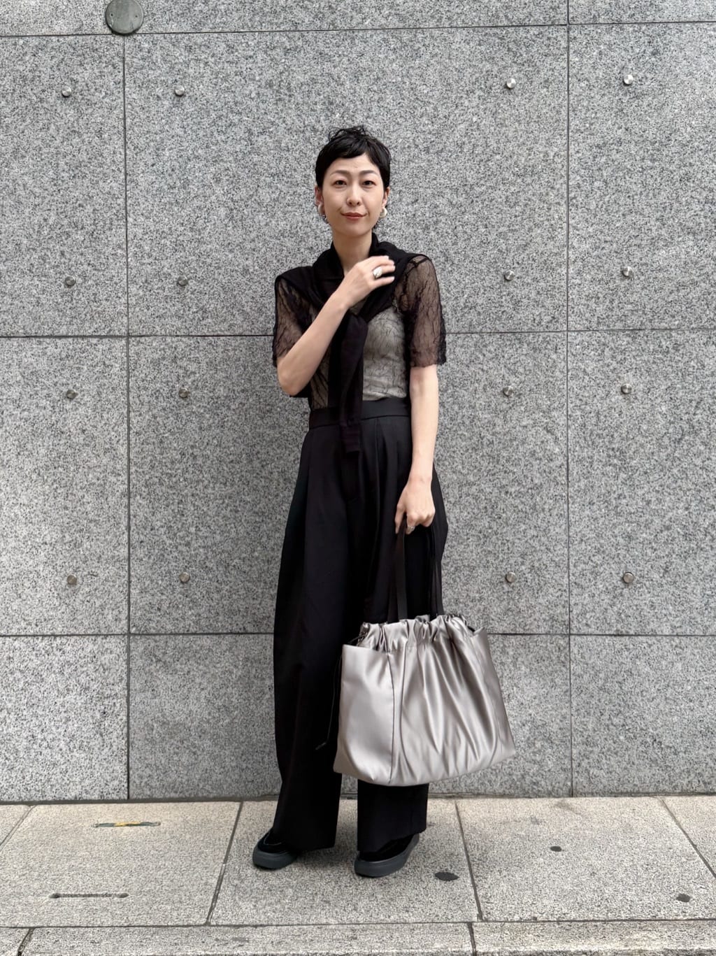 Kさんの「HIROKO HAYASHI｜LUINI SATINE（ルイーニ サティーネ）トートバッグ」を使ったコーディネート