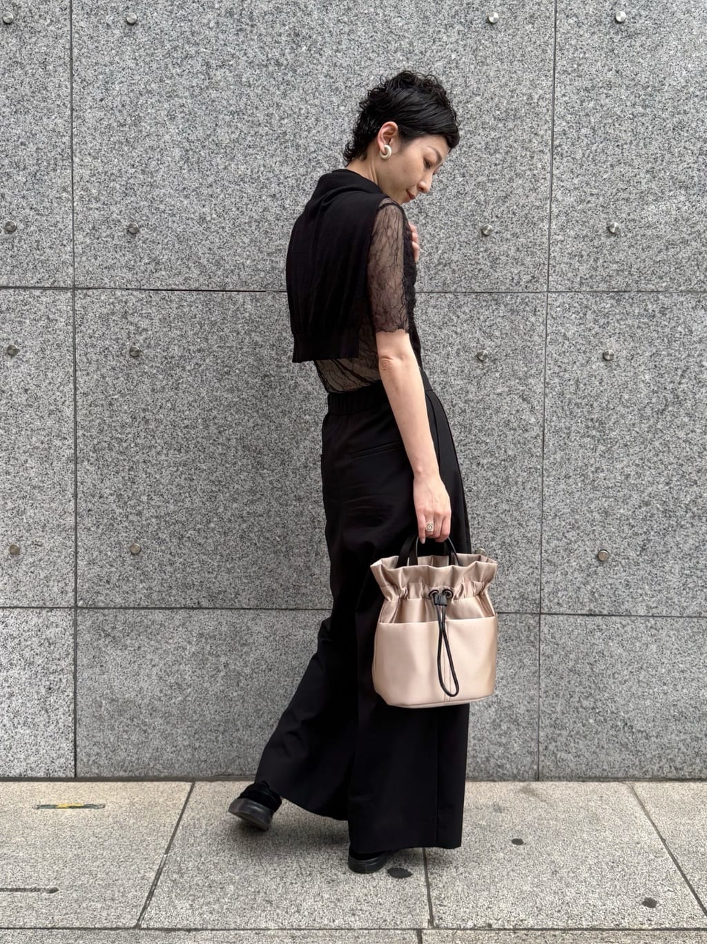 Kさんの「HIROKO HAYASHI｜LUINI SATINE（ルイーニ サティーネ）ショルダーバッグ」を使ったコーディネート