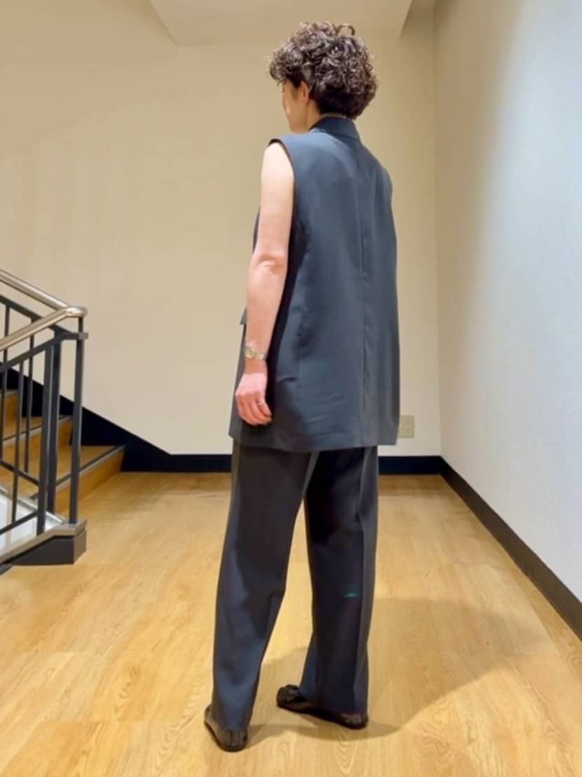 MAYUMIさんの「UNTITLED｜◆【接触冷感/UV/セットアップ可能】ライトウェイト ワイドパンツ」を使ったコーディネート