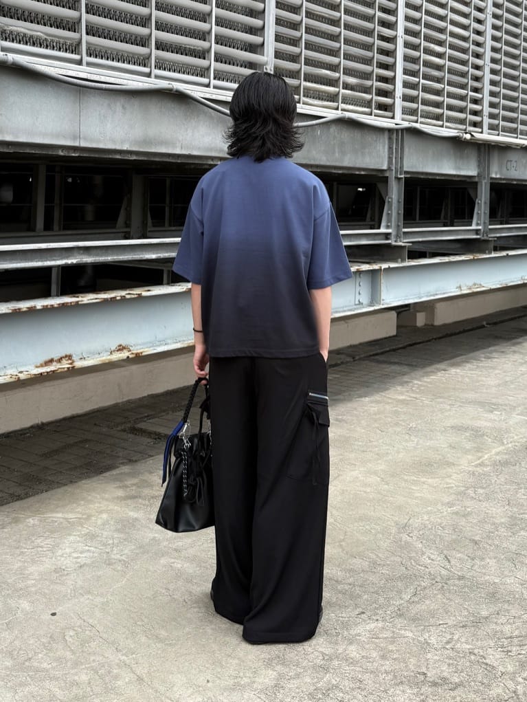 yumaさんの「tk.TAKEO KIKUCHI｜グラデーションダイ5分袖カットソー」を使ったコーディネート