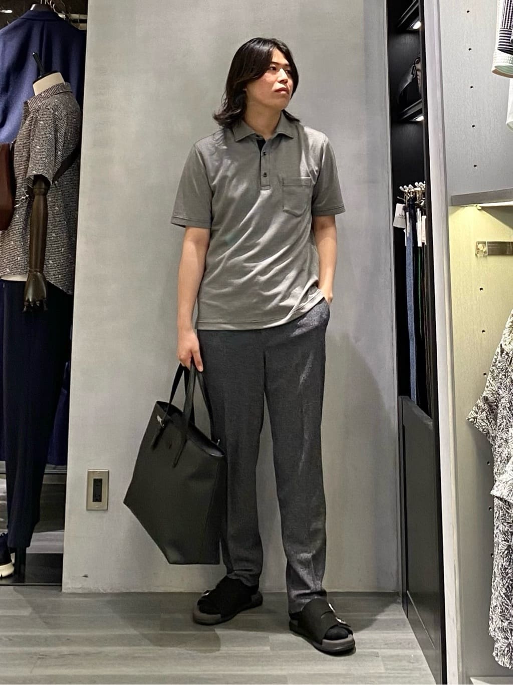 nishiさんの「TAKEO KIKUCHI｜コーデュラ（R） コーティング トートバッグ」を使ったコーディネート
