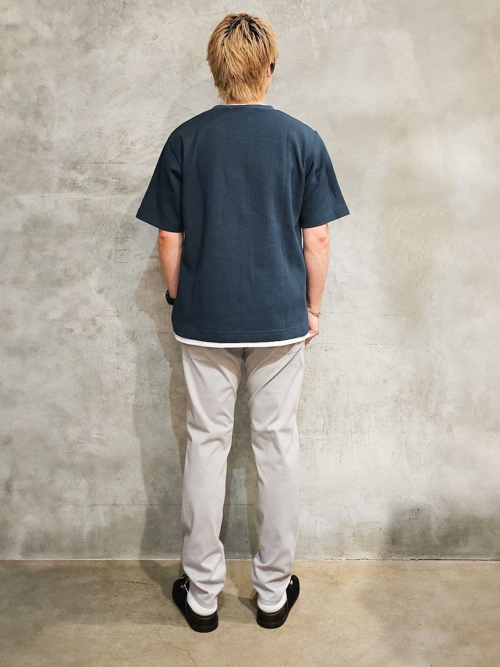 daiさんの「THE SHOP TK｜ランダムワッフル半袖Tシャツ 【洗濯機ＯＫ】」を使ったコーディネート
