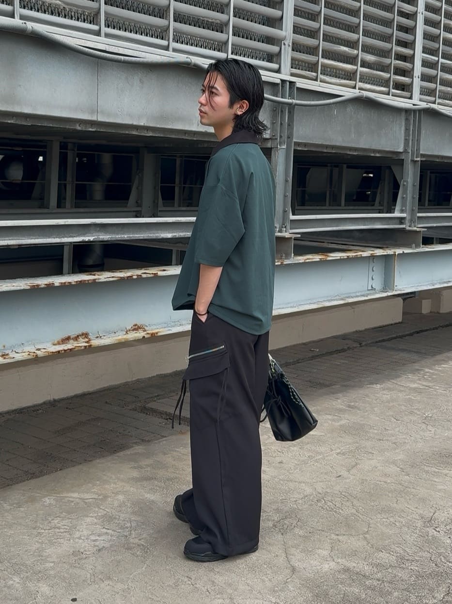 yumaさんの「tk.TAKEO KIKUCHI｜配色ハーフジップポロシャツ」を使ったコーディネート