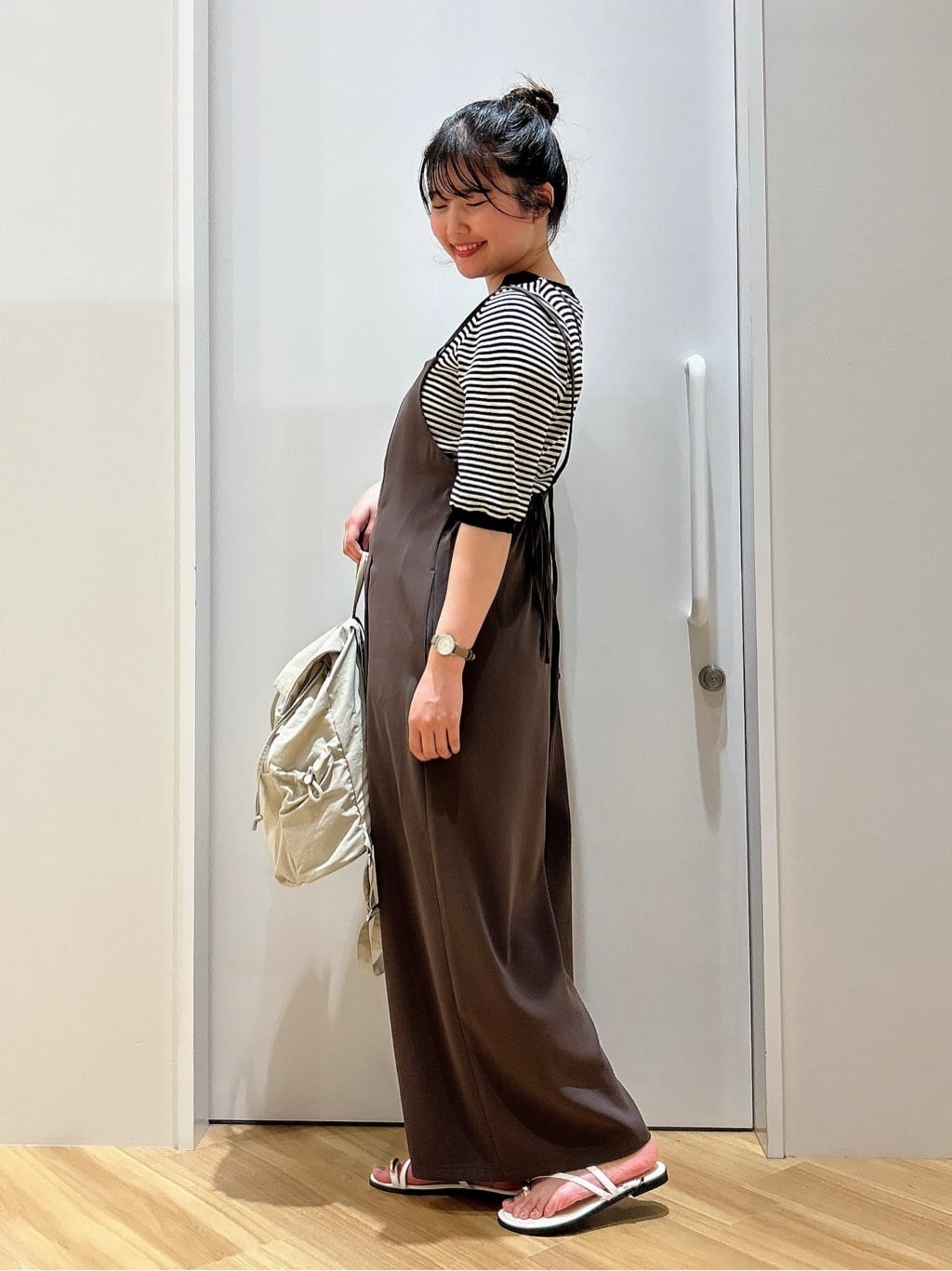 みいさんの「grove｜ひんやり多機能・やわらかドライタッチ五分袖プルオーバー」を使ったコーディネート