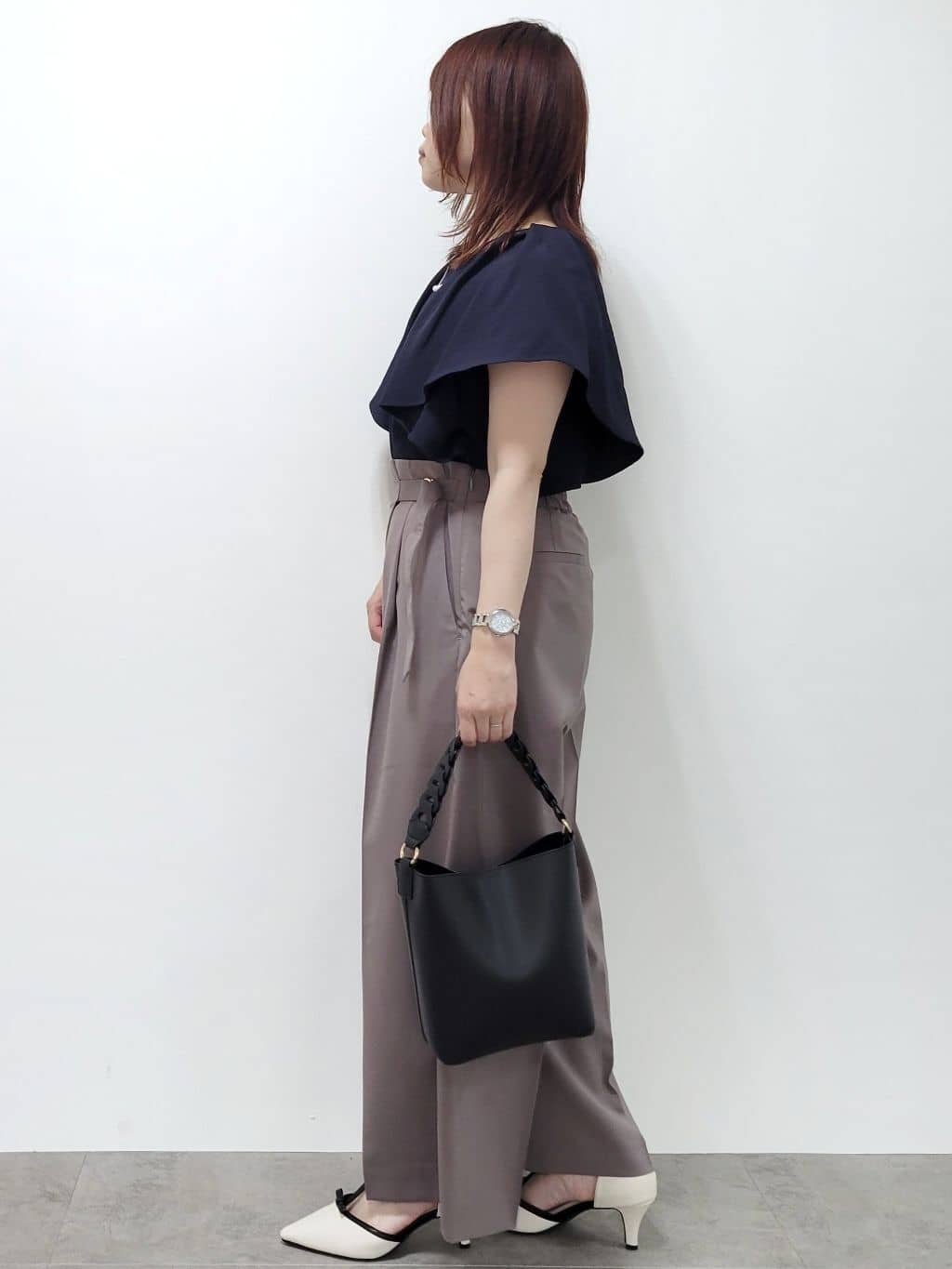 kinaさんの「index｜ラップストレートパンツ【接触冷感／抗ピル／洗濯機洗い可／イージーアイロン】」を使ったコーディネート
