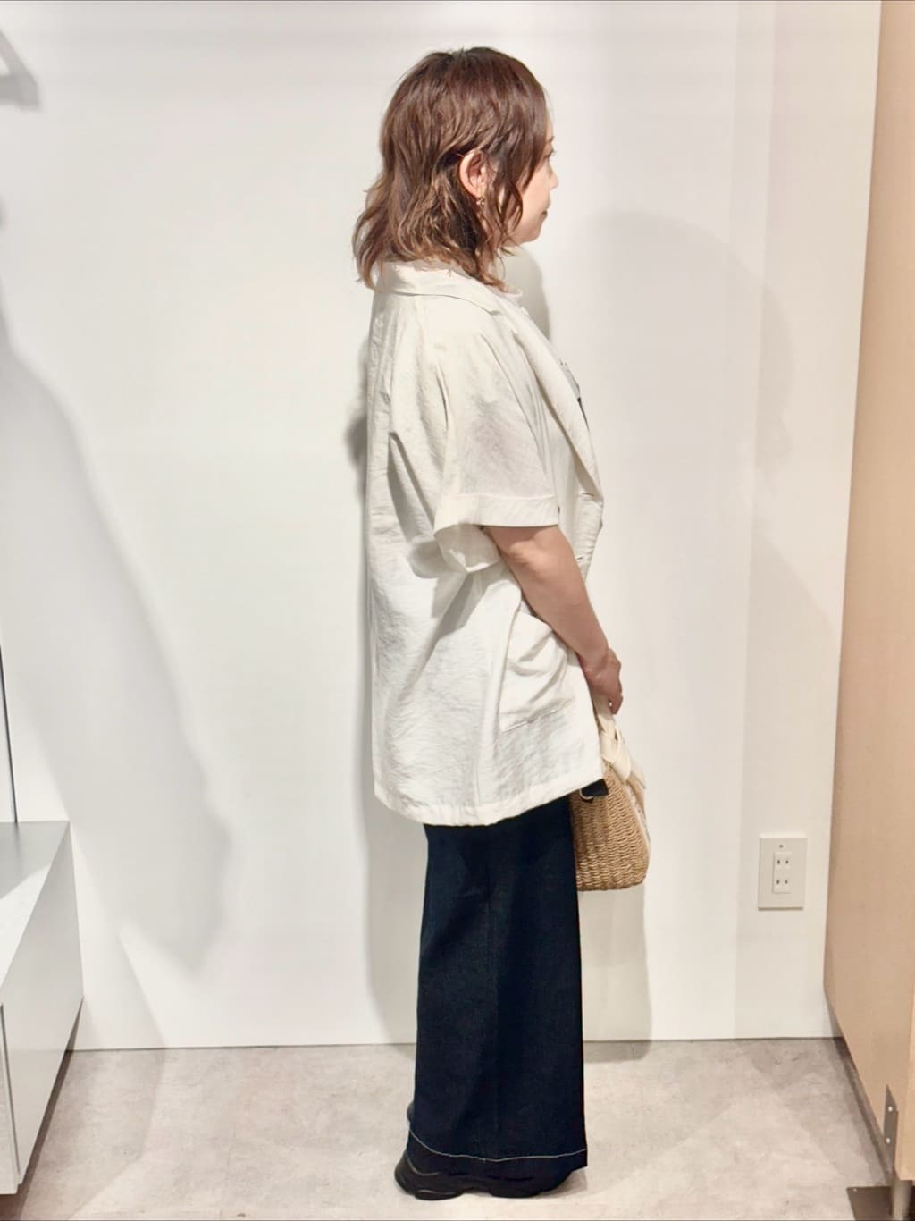 mameさんの「THE SHOP TK｜◆アソートプリントTシャツ【防シワ／接触冷感／UV／洗濯機OK】」を使ったコーディネート