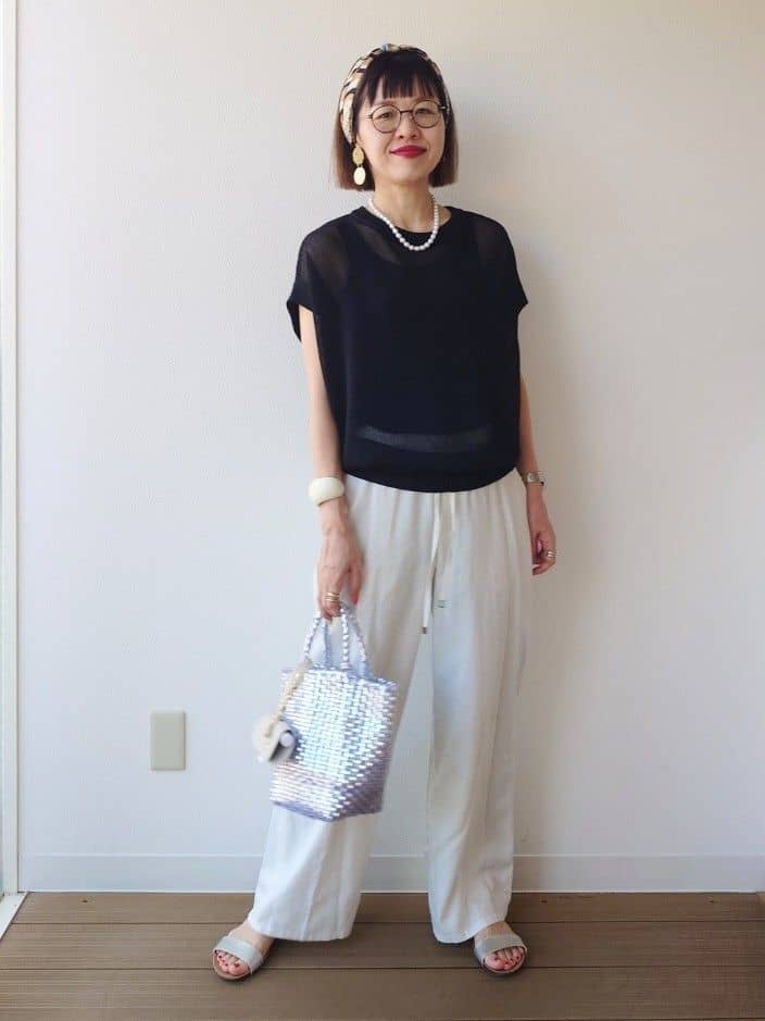 MUTSUKOさんの「UNTITLED｜コットンテレコタンクトップ」を使ったコーディネート