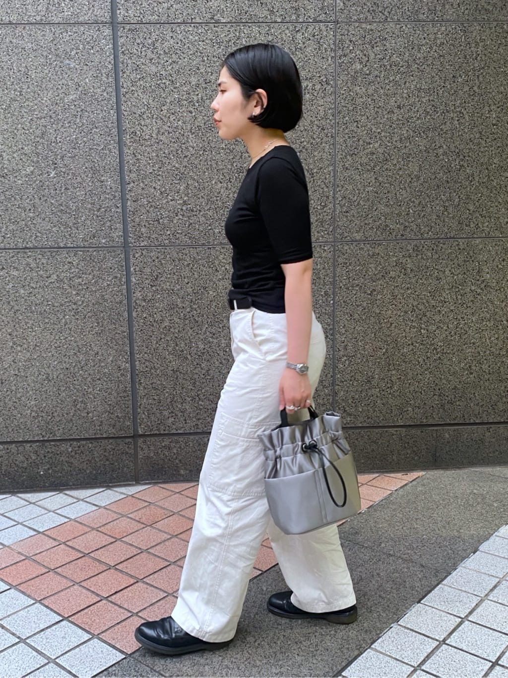 Uさんの「HIROKO HAYASHI｜LUINI SATINE（ルイーニ サティーネ）ショルダーバッグ」を使ったコーディネート