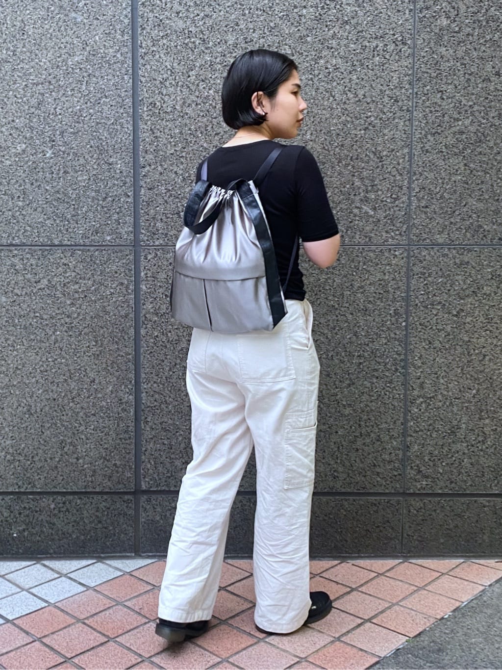 Uさんの「HIROKO HAYASHI｜LUINI SATINE（ルイーニ サティーネ）2wayナップサック」を使ったコーディネート