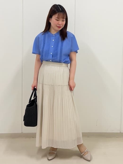ゆうさんの「Reflect｜◆【選べる7色◎／手洗い可】フロントピンタックデザインブラウス」を使ったコーディネート