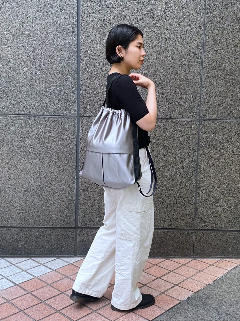 Uさんの「HIROKO HAYASHI｜LUINI SATINE（ルイーニ サティーネ）2wayナップサック」を使ったコーディネート