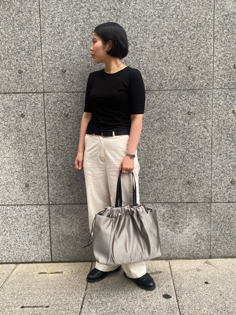 Uさんの「HIROKO HAYASHI｜LUINI SATINE（ルイーニ サティーネ）トートバッグ」を使ったコーディネート