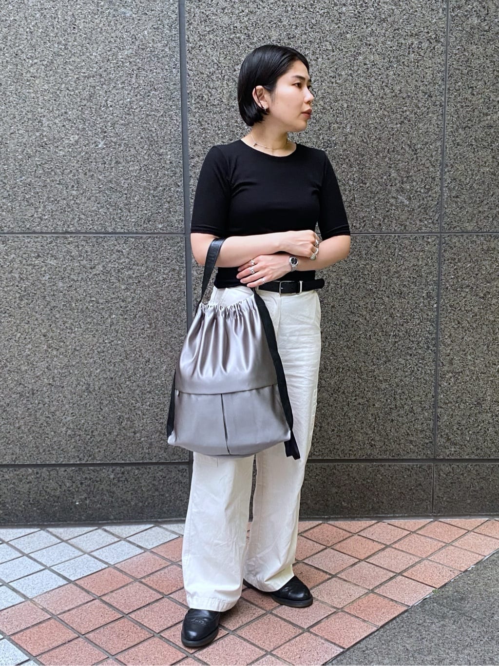 Uさんの「HIROKO HAYASHI｜LUINI SATINE（ルイーニ サティーネ）2wayナップサック」を使ったコーディネート