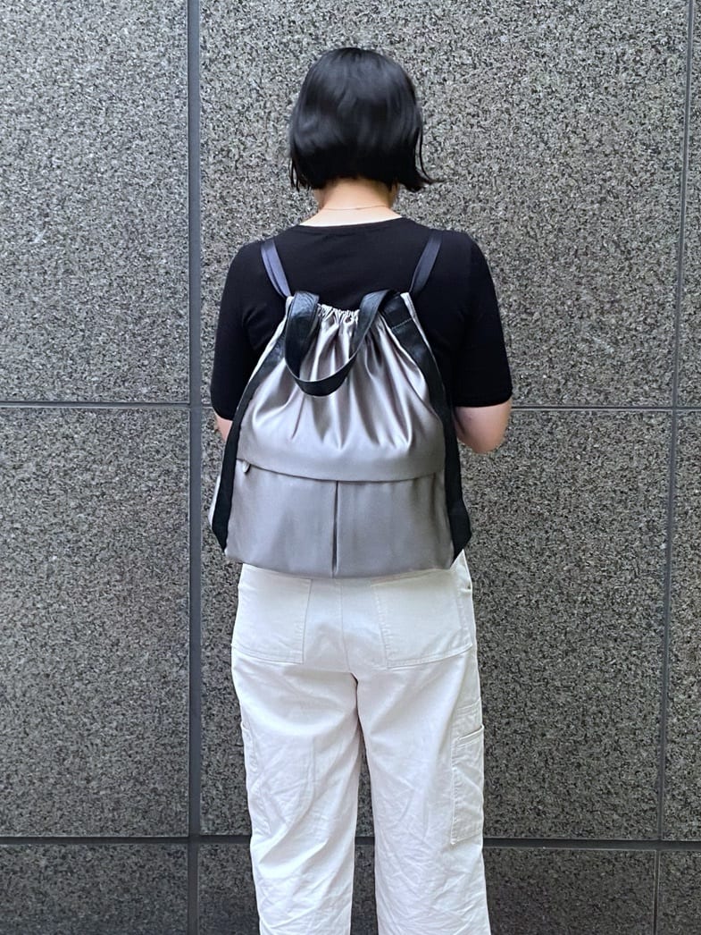 Uさんの「HIROKO HAYASHI｜LUINI SATINE（ルイーニ サティーネ）2wayナップサック」を使ったコーディネート