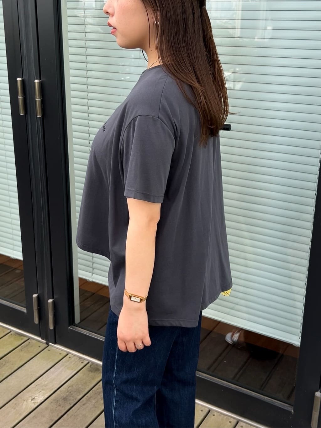 ちびゆきさんの「grove｜【Lee&times;grove別注】HALF SLEEVE FLARE T-SHIRTS」を使ったコーディネート