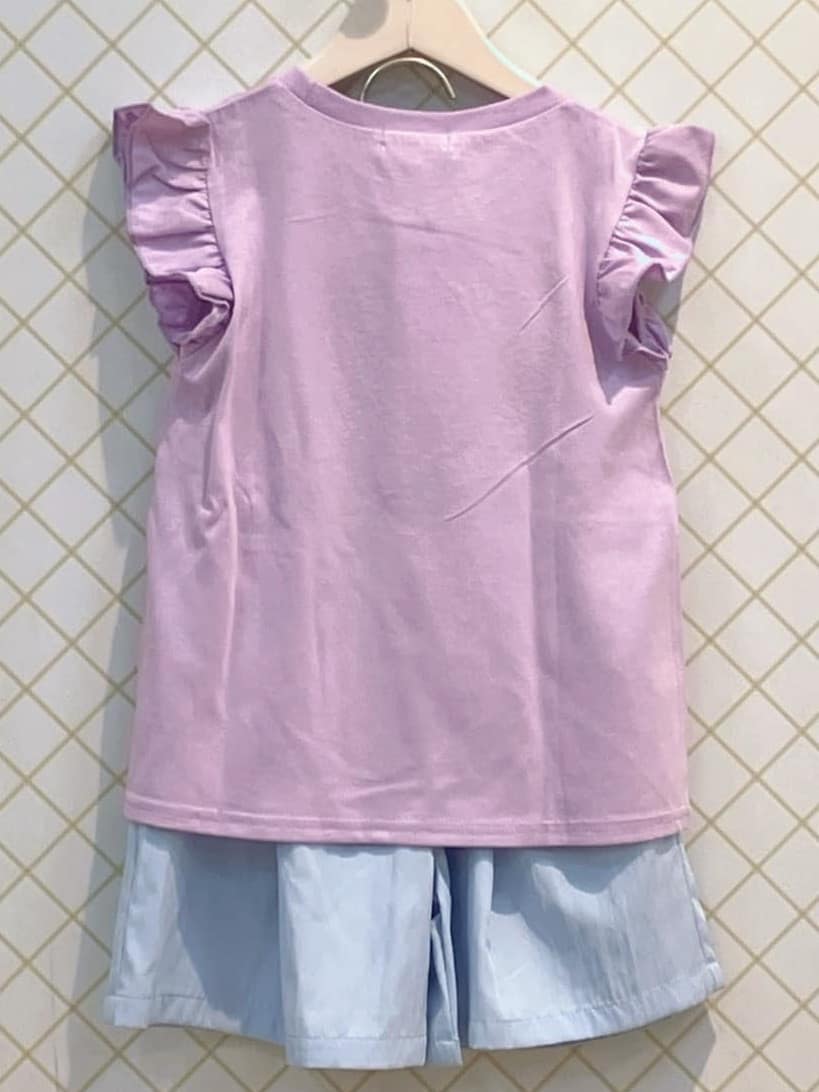 蒼さんの「SHOO･LA･RUE｜◆【100-150cm/ひんやり】花びらモチーフTシャツ」を使ったコーディネート
