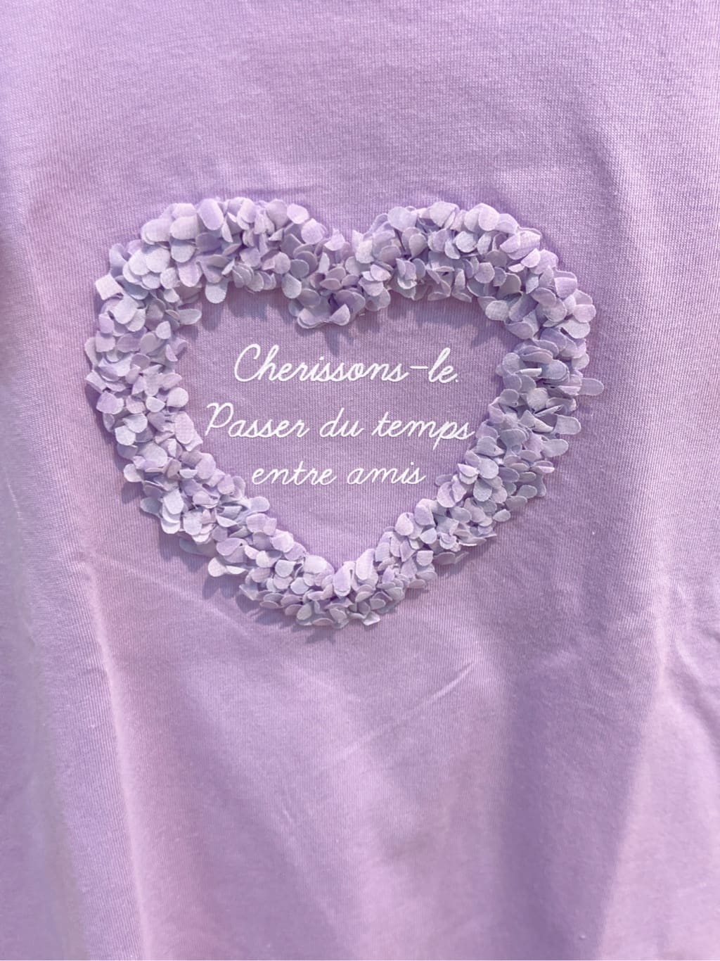蒼さんの「SHOO･LA･RUE｜◆【100-150cm/ひんやり】花びらモチーフTシャツ」を使ったコーディネート