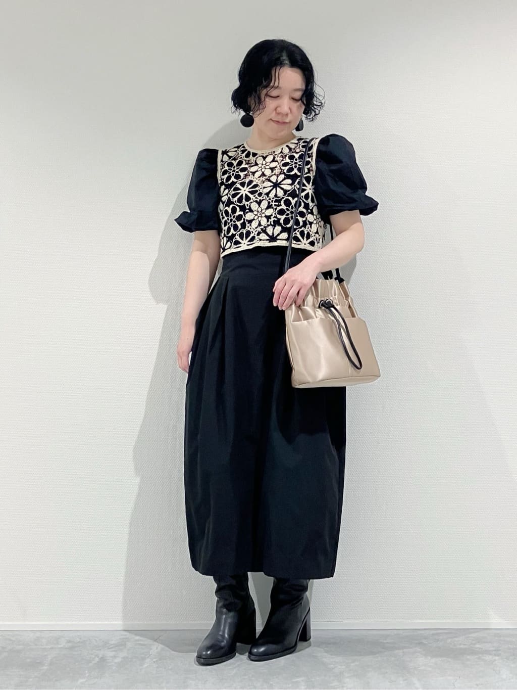 Cさんの「HIROKO HAYASHI｜LUINI SATINE（ルイーニ サティーネ）ショルダーバッグ」を使ったコーディネート