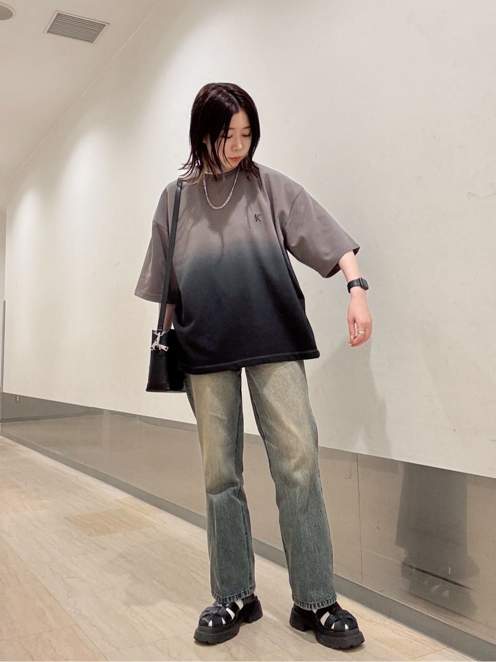 Renaさんの「tk.TAKEO KIKUCHI｜グラデーションダイ5分袖カットソー」を使ったコーディネート