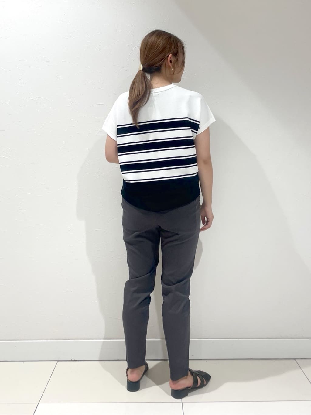 YUUKIさんの「INDIVI｜◆【洗える／メッシュ素材】リネンライク半袖ダブルジャケット」を使ったコーディネート