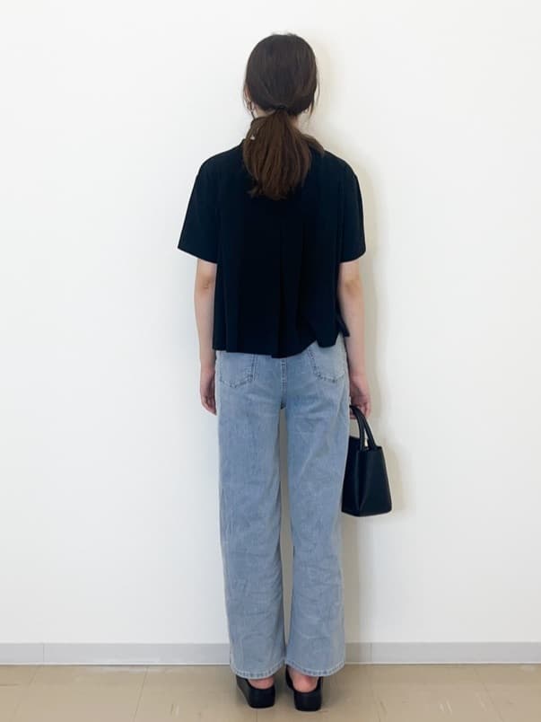 miyuuさんの「OPAQUE.CLIP｜◆バックフレアショートTシャツ【洗濯機洗い可】」を使ったコーディネート