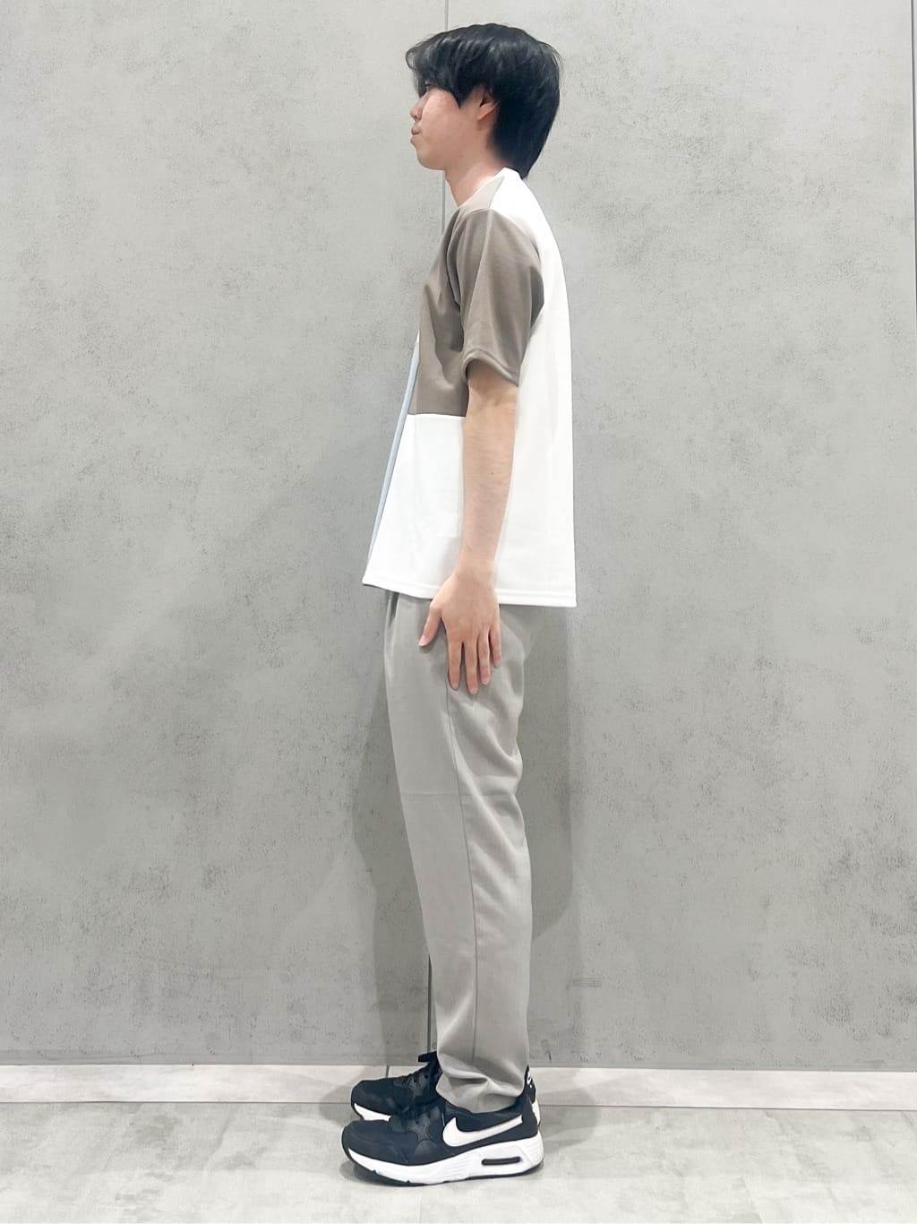 SHI-MAさんの「THE SHOP TK｜ツイルブロッキング 半袖Tシャツ 洗濯機OK」を使ったコーディネート