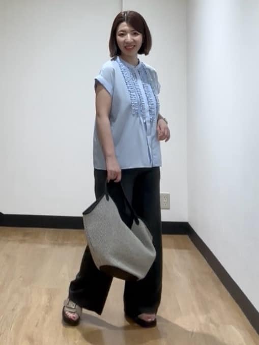 MIKIKOさんの「UNTITLED｜◆【接触冷感/UV機能/遮熱】ジャージカーディガン」を使ったコーディネート