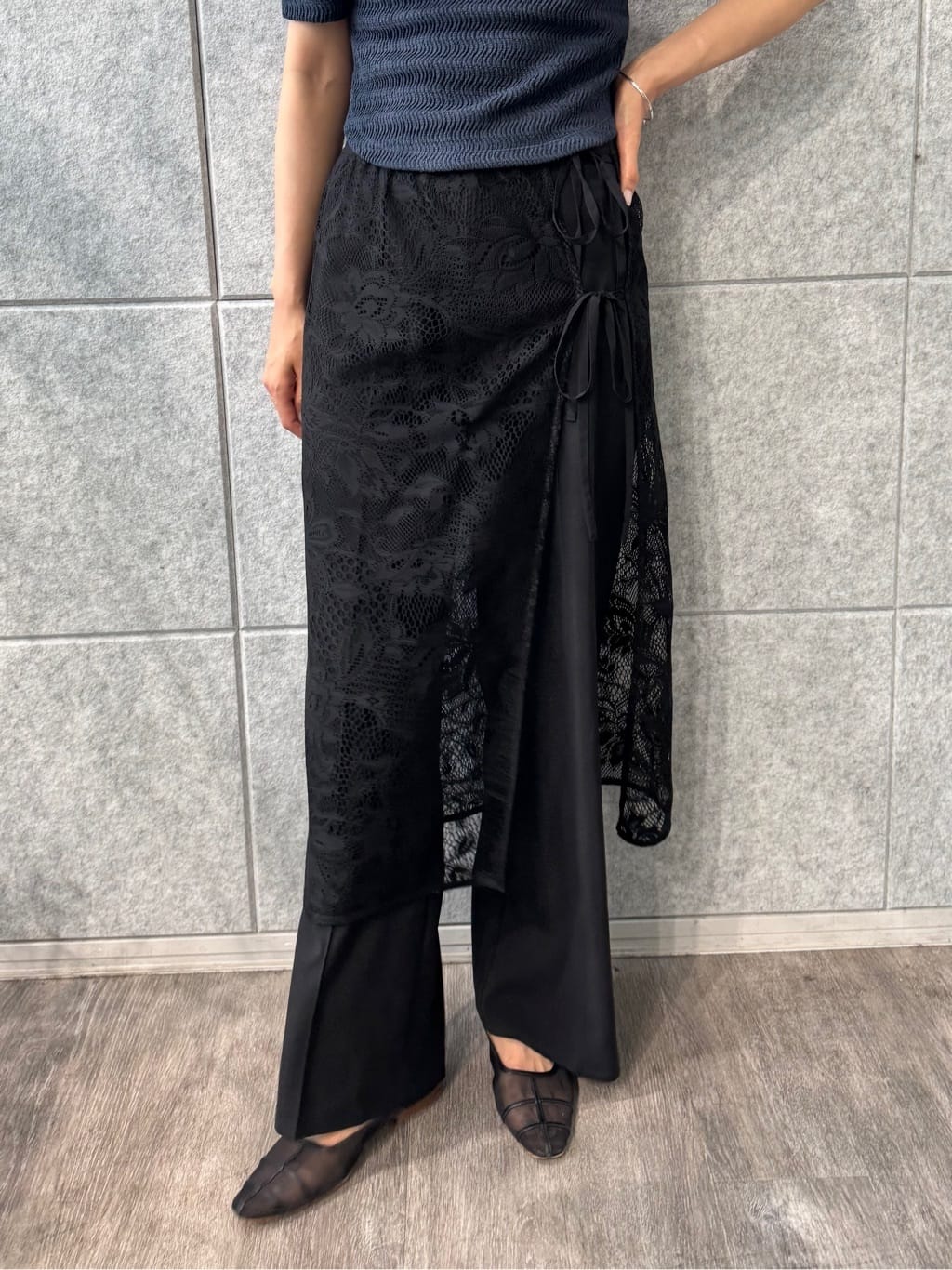 uchi__yamaさんの「CODE A｜gather puff jersey tops」を使ったコーディネート