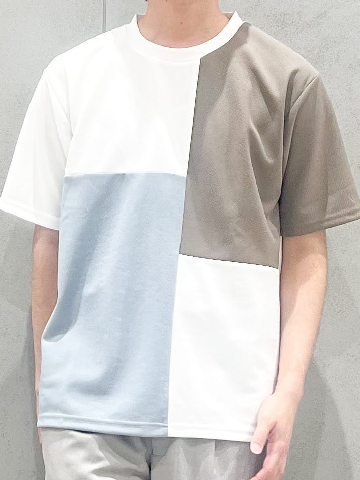 SHI-MAさんの「THE SHOP TK｜ツイルブロッキング 半袖Tシャツ 洗濯機OK」を使ったコーディネート