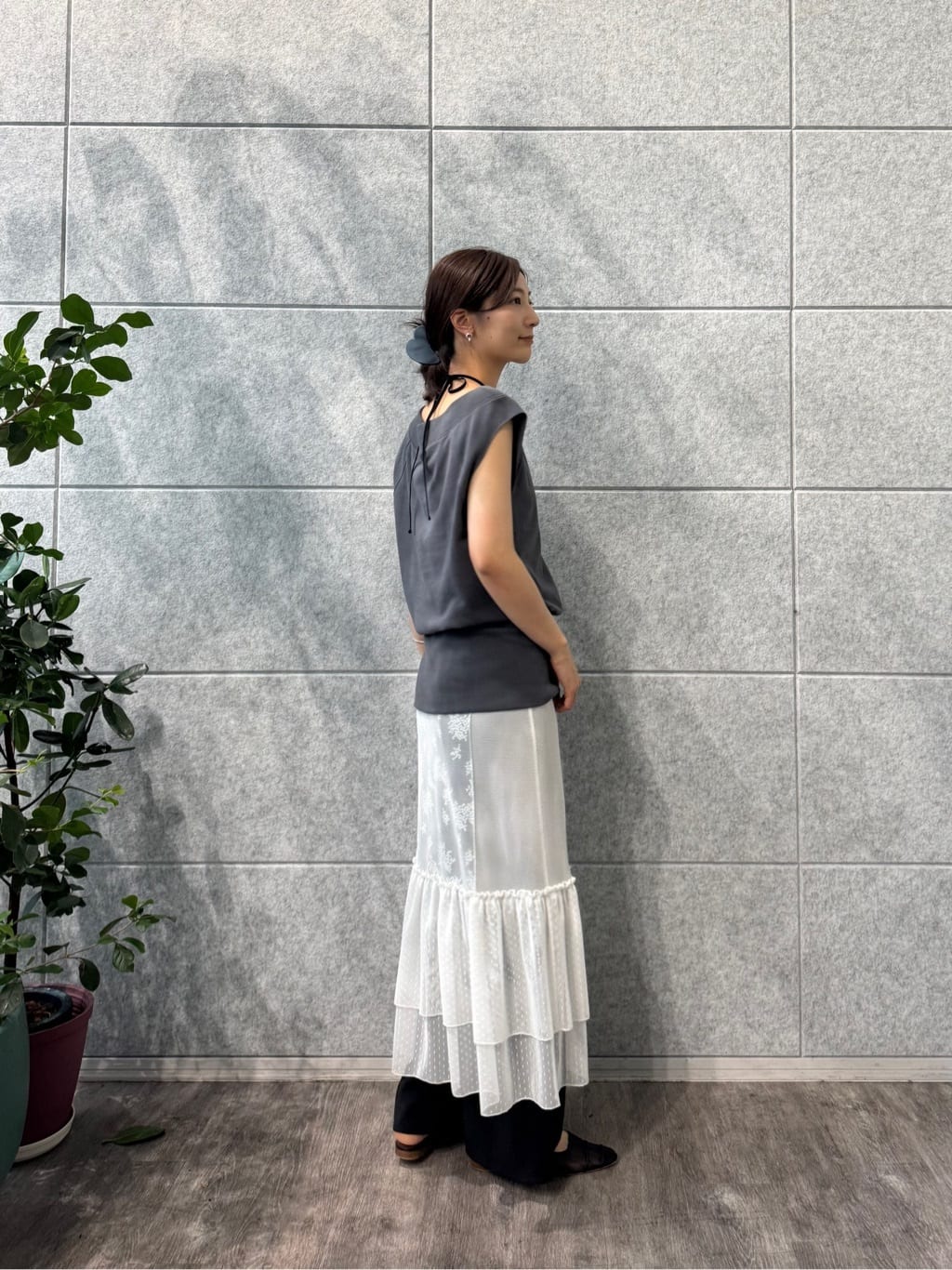 uchi__yamaさんの「CODE A｜off－shoulder sleeveless tops」を使ったコーディネート