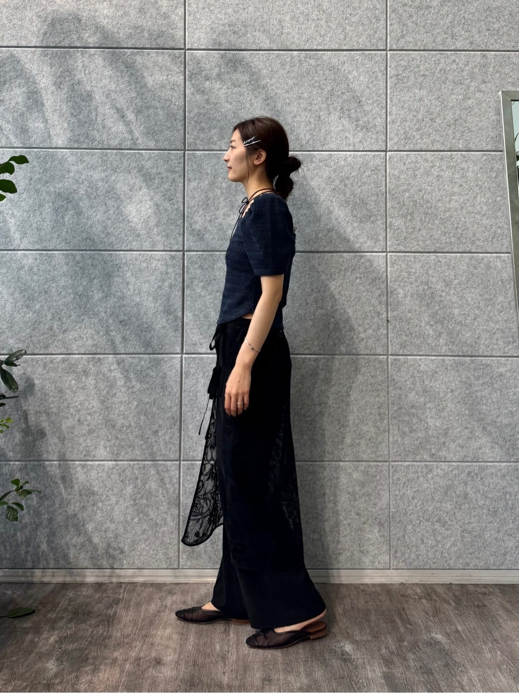 uchi__yamaさんの「CODE A｜gather puff jersey tops」を使ったコーディネート