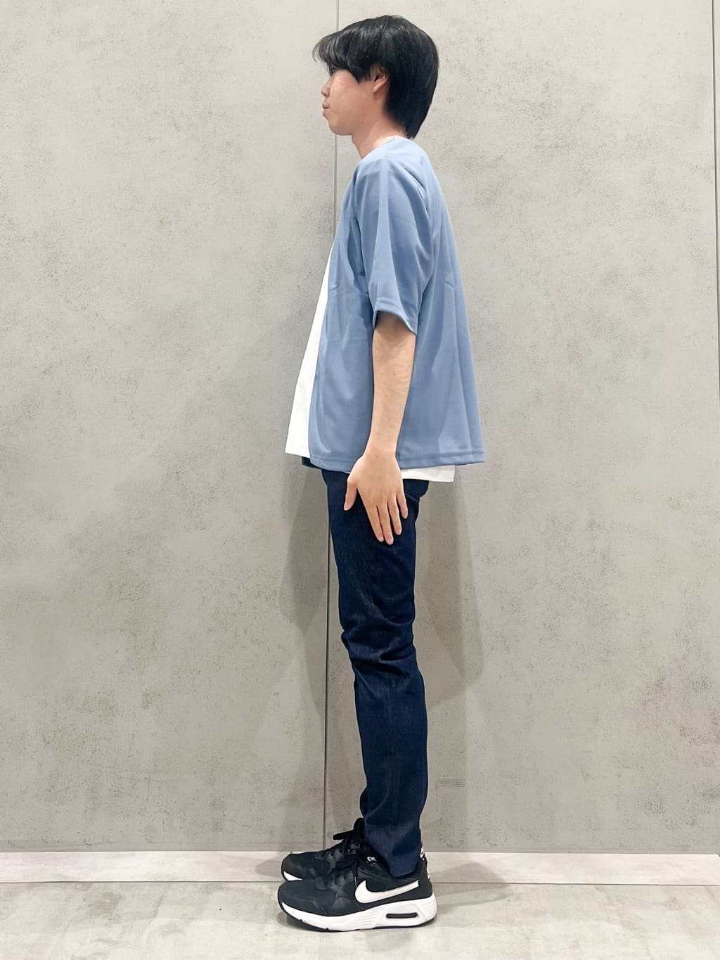 SHI-MAさんの「THE SHOP TK｜五分袖カーディガン+半袖Tシャツセットアイテム 洗濯機OK」を使ったコーディネート