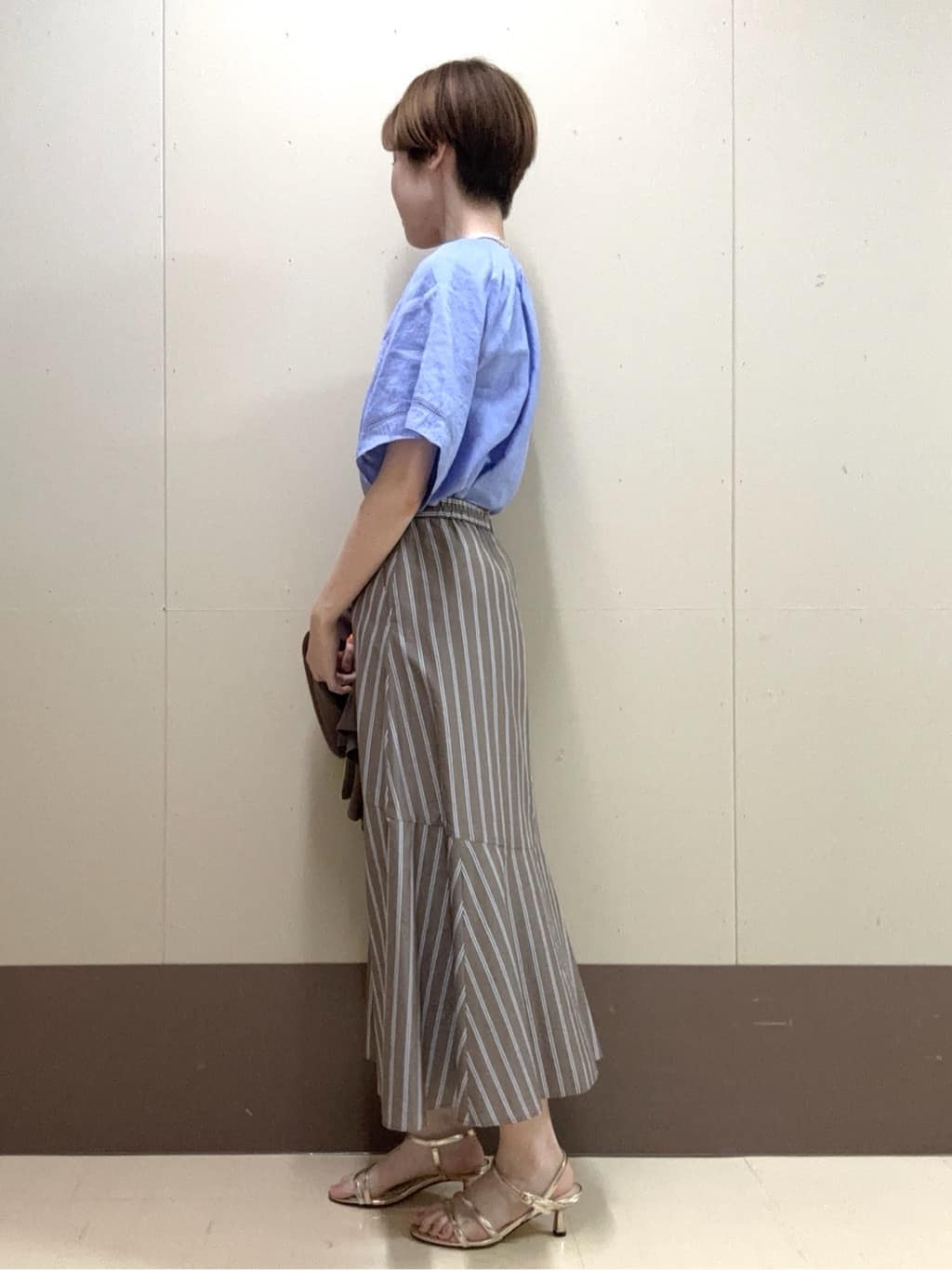 mioさんの「UNTITLED｜◆シャイニーナローサンダル」を使ったコーディネート