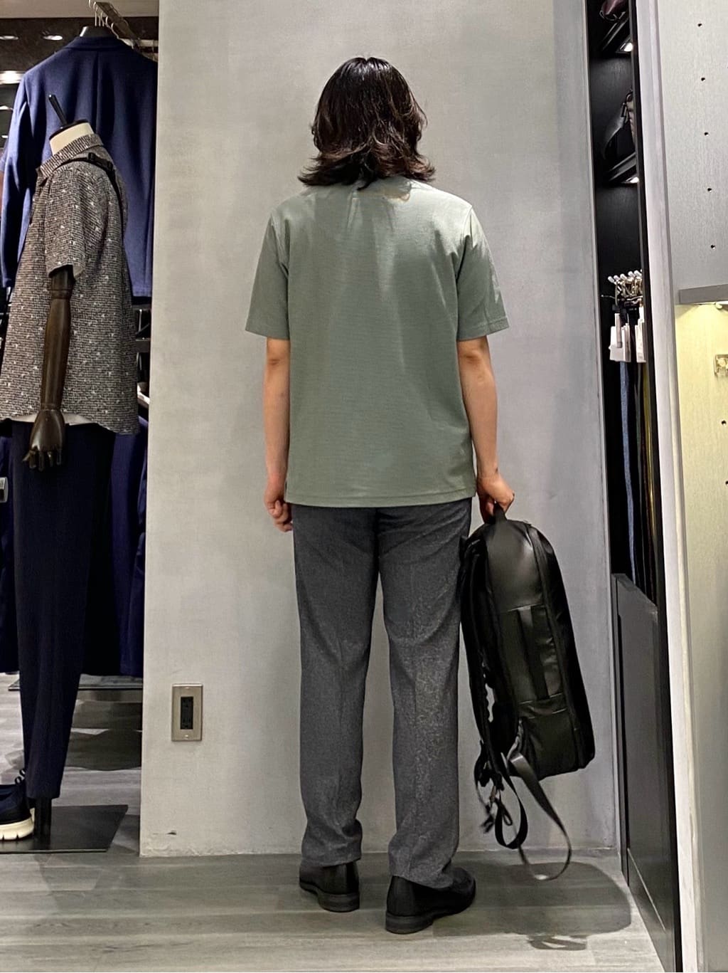 nishiさんの「TAKEO KIKUCHI｜【抗菌防臭／9色5サイズ展開】ハニカムメランジ ポロシャツ」を使ったコーディネート