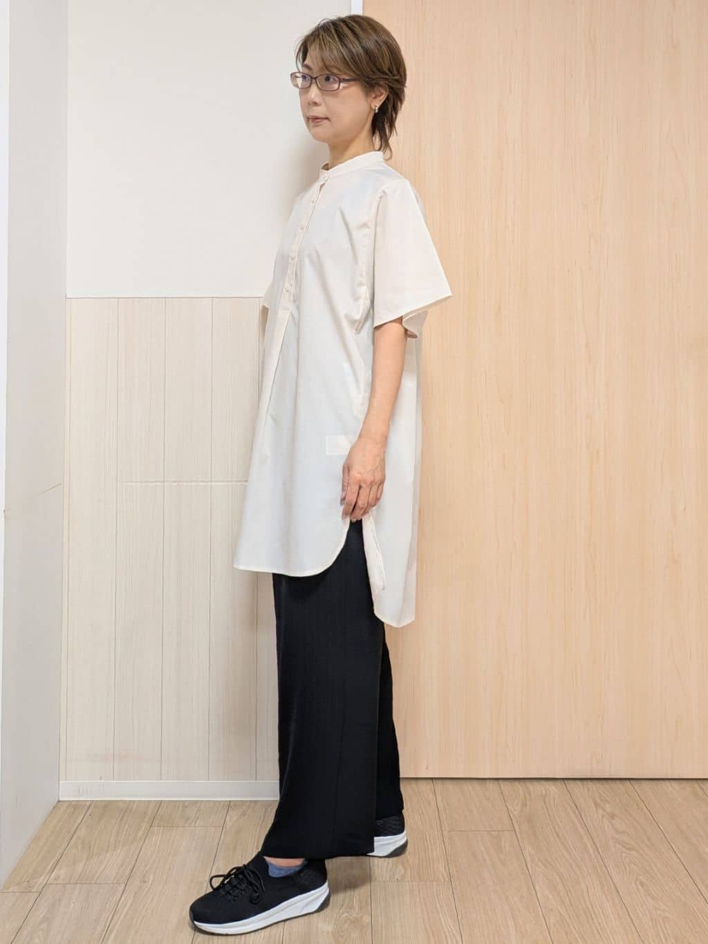 YuAさんの「SHOO･LA･RUE｜◆【洗える】体型きれい見え チュニックワンピース」を使ったコーディネート