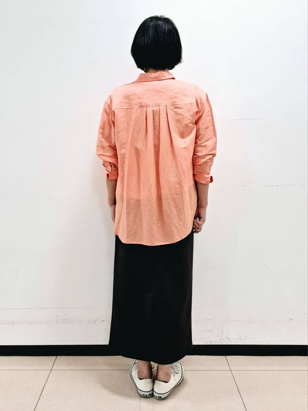 ねぎさんの「UNTITLED｜【後ろウエストゴム/ストレッチ性/オンオフ】ジャージナロースカート」を使ったコーディネート