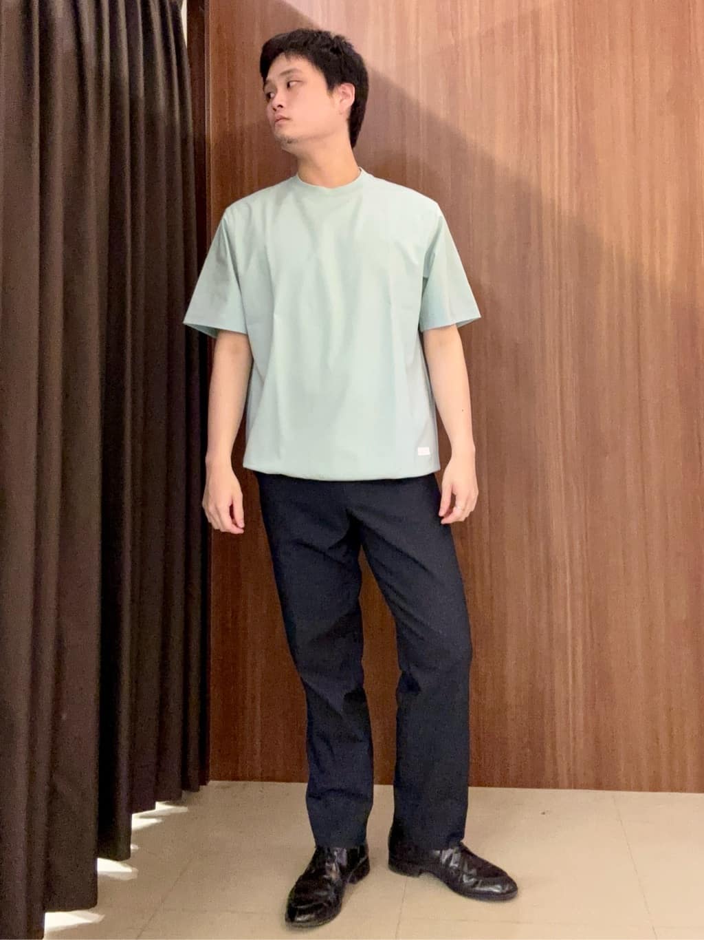 中村さんの「TAKEO KIKUCHI｜【抗菌防臭／5サイズ展開】ハイゲージポンチ Tシャツ」を使ったコーディネート