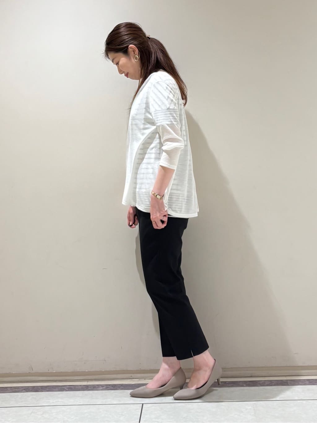 sakiさんの「COUP DE CHANCE｜【洗える】着流しカーディガン」を使ったコーディネート