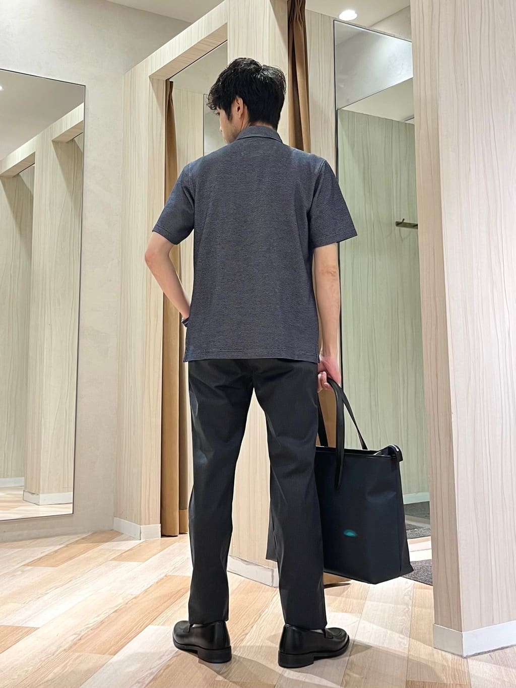 URAさんの「TAKEO KIKUCHI｜【抗菌防臭／9色5サイズ展開】ハニカムメランジ ポロシャツ」を使ったコーディネート